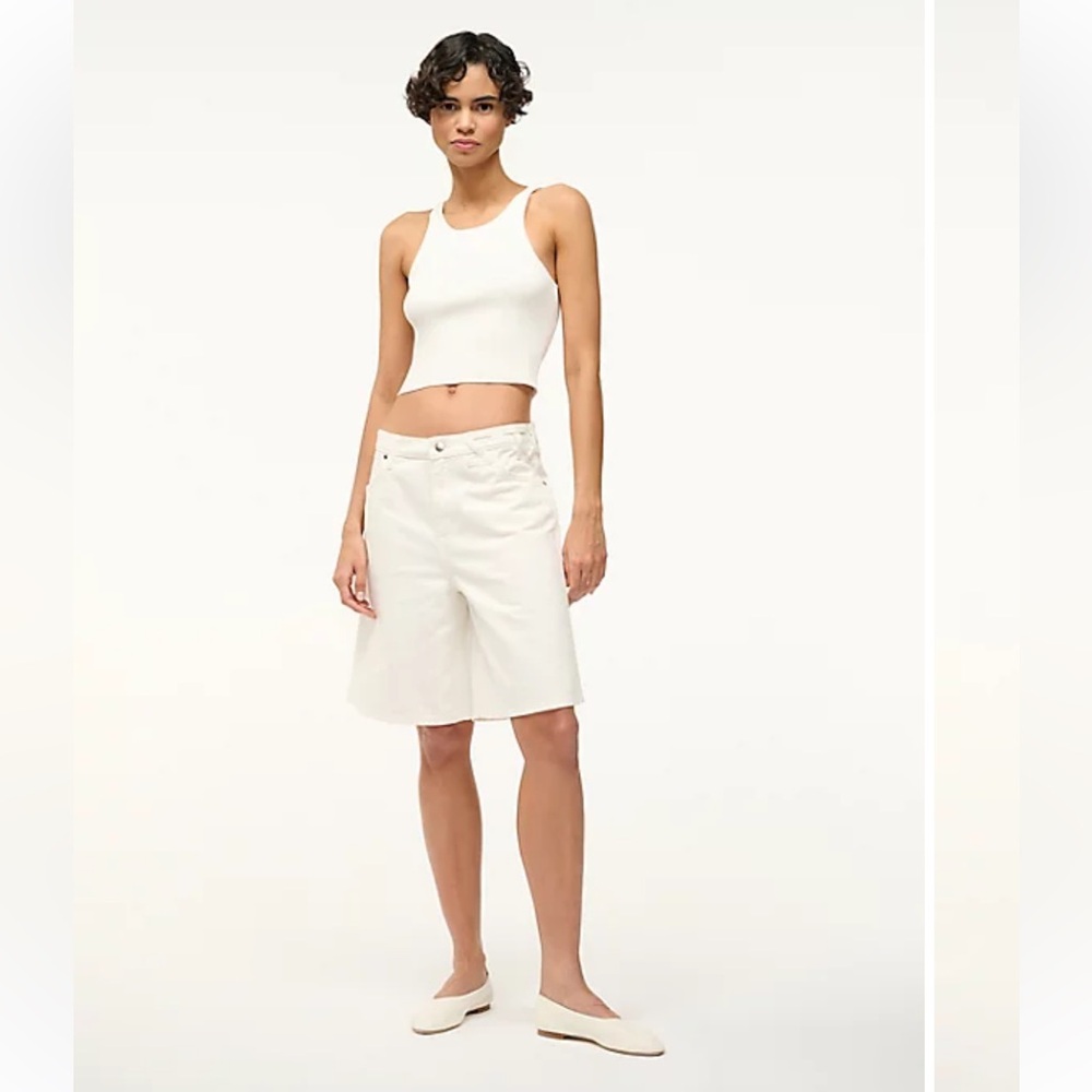 STAUD x Wrangler The Bermuda Short in White - size 26